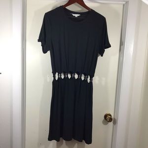 American Eagle Black Summer Knotted Hole Dress